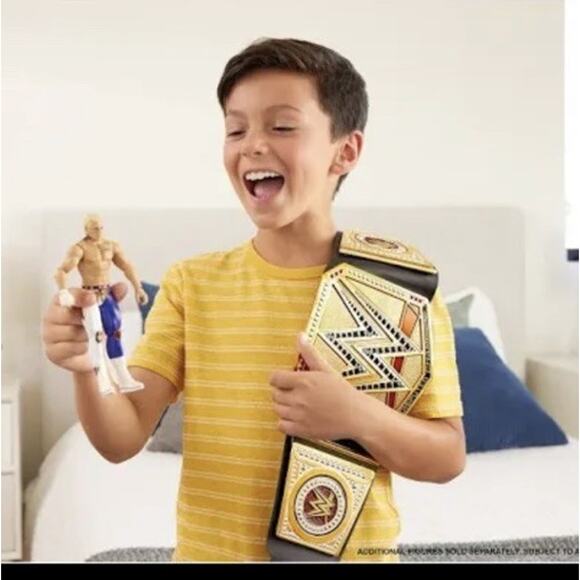 WWE Undisputed Championship Belt Gold Toy Pretend Child Youth Wrestling Costume - Picture 11 of 11